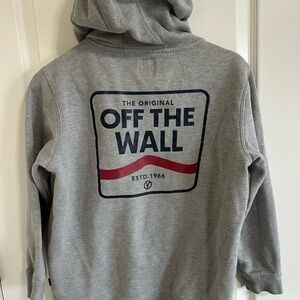 Vans Gray Zip-Up Sweater with Logo